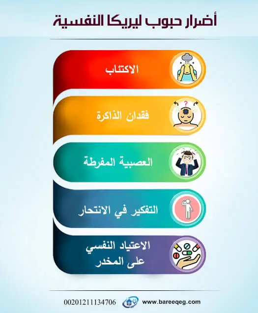 اضرار حبوب ليريكا النفسية